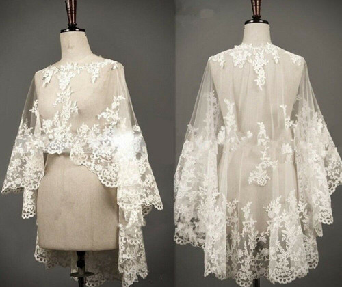 Wedding cape lace - cape, hem