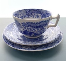 Copeland Spode's Blue Italian Tea Cup, Saucer & Small Plate set
