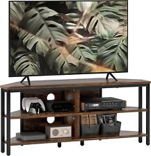 Corner TV Stand Rustic Brown 2
