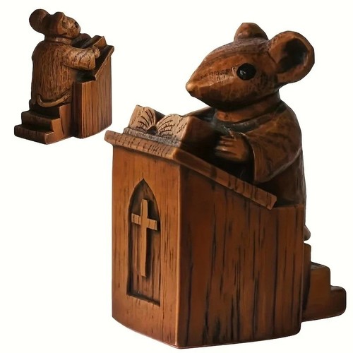 Church mouse vicar pulpit - vicar,