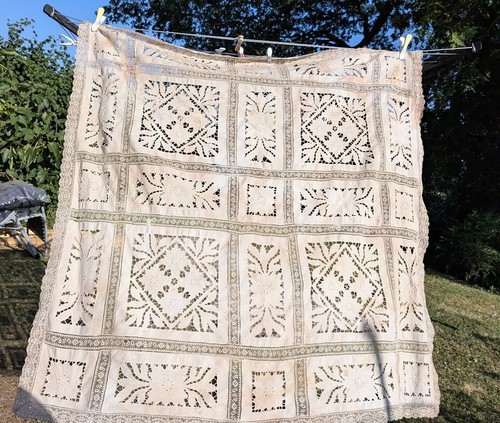 Vintage antique tablecloth - vintage,