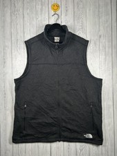 North Face Knitted Gilet Mens Size XXL 2XL Black Fleece Lined Full Zip Outdoor