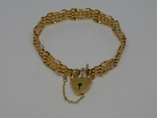 9ct Gold 4 Bar Gate Bracelet