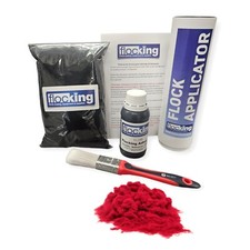 Flocking Kit Chilli Red- Flock Powder -Dashboard Flock, Adhesive, Applicator