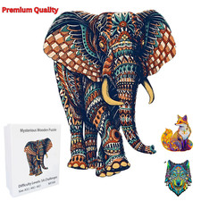 Wooden Jigsaw Puzzles Large Complex Fun Shaped Animal Puzzle Designs Adults Kids