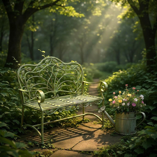 Seat vintage garden bench - vintage,
