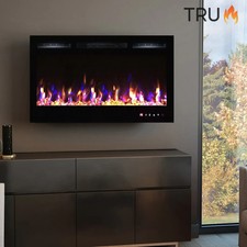2025 TruFlame™ 36inch Wide Black Wall Mounted Electric Fire