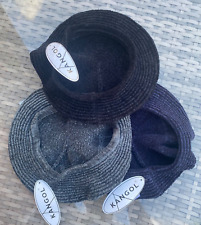 KANGOL Women's French Beret Hat Cap Made in UK Stretch Fit OSFA Black Grey Blue