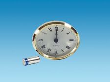 Caravan 72mm Oval Clock Gold With Roman Numerals ME508 Caravan/Motorhome/Boat
