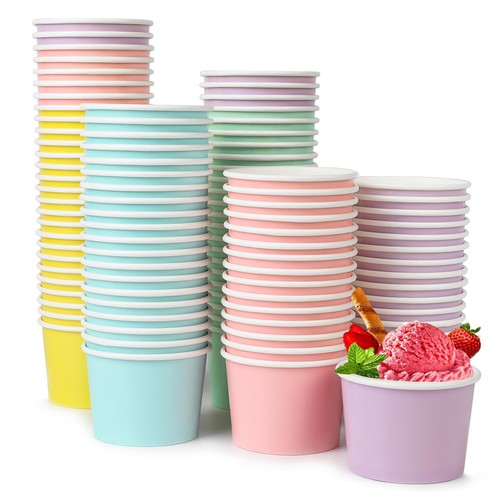 Paper ice cream cups 100 - cream,