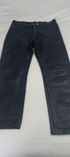 Black Leather Men's Jeans W34