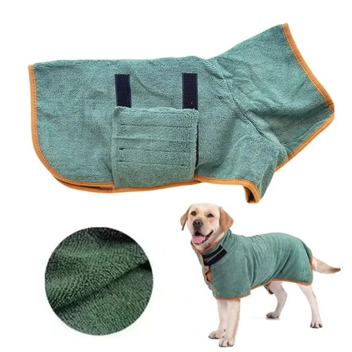 Dog bathrobe pet towel coat - bathrobe,