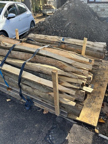 Chestnut fencing post and - and, rail