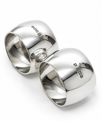 Pair heavy sterling silver - pair,