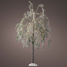 Lumineo 1.5m (5ft) Warm White Micro LED Green Foliage Twig Tree