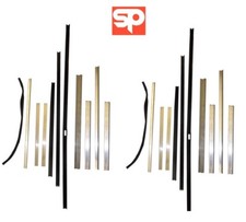 Pair RH & LH Front Door Top Channel Glazing Kit for Land Rover Series 2 3