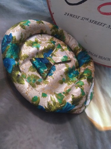 Vintage floral brocade hat - brocade,