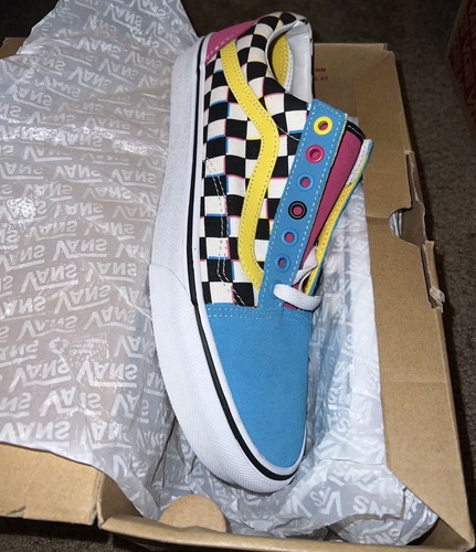 Crazy checkered colored vans - checkered,