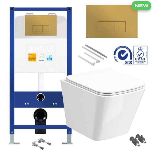 Square rimless wall hung - rimless,