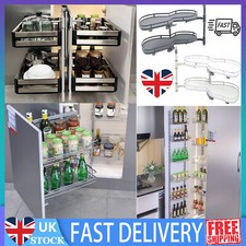 Kitchen Cabinet Cupboard Corner Pull Out Shelf Carousel Storage Soft Close Rack