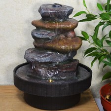Stone Tower Water Fountain With Light Perfect Indoor Water Feature
