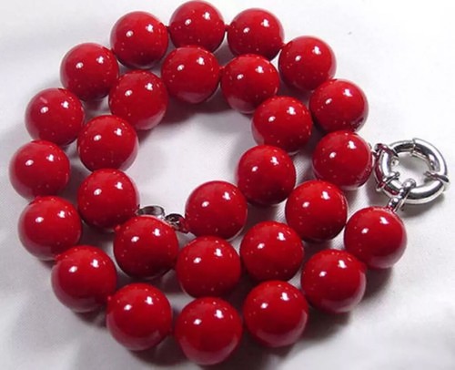 Natural red coral round - coral,