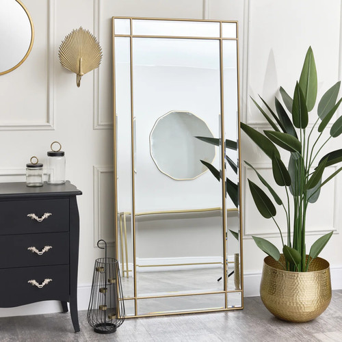 Large gold framed art deco - gold,