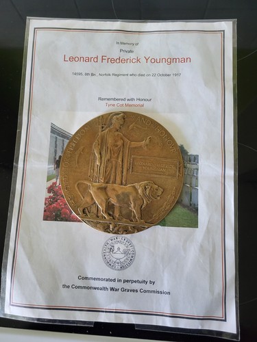 Ww1 death penny memorial coin - ww1,