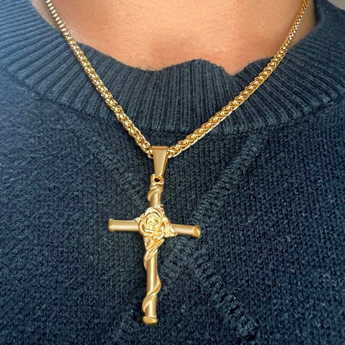 Crucifix cross rose jesus - crucifix,