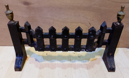 Cast iron fire front fret - front,