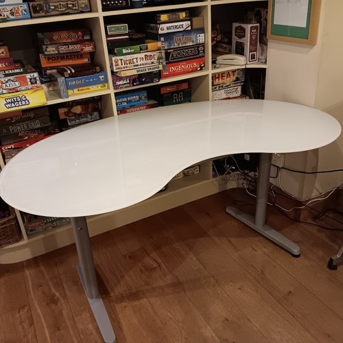 Ikea galant desk - with, white