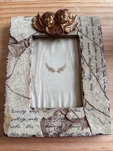 Clay photo frame cursive - clay,