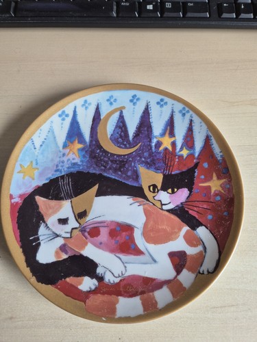 Rosina wachtmeister cat plate - wachtmeister,