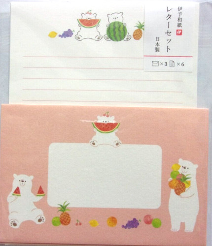 Laulea bear fruits washi paper - fruits,