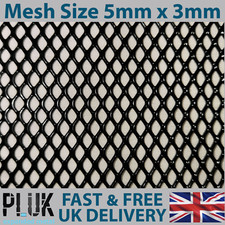 DIFFERENT SIZE Sheets of Expanded Aluminium Black Metal Mesh Size 5mm x 3mm