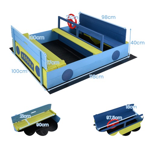 Playhouse sandpit with - with, &