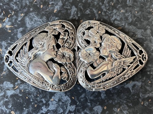 Solid silver nurses belt - solid,