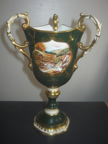 Coalport hand painted chalice - coalport,