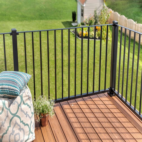 Black wrought iron deck - wrought,