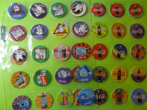 Pogs coca cola set - pogs,