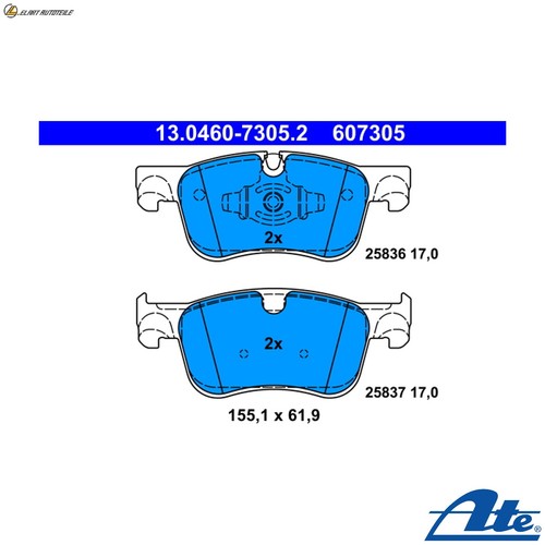 Brake pad set disc - brake,
