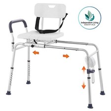 VEVOR Sliding Tub Transfer Bench Shower Chair for Elderly Disabled Height Adj
