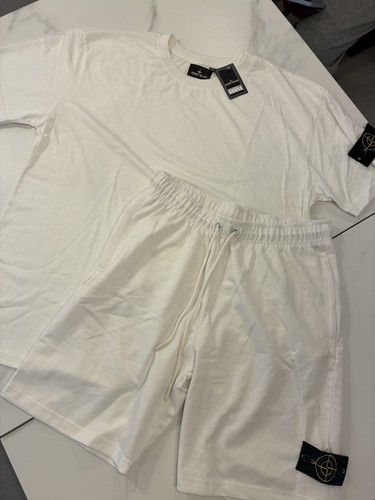 Men stone island white - men's,