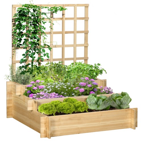 Outsunny tier wooden garden - outsunny, 3