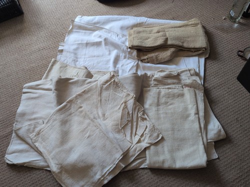 Job lot antique linen - lot, of