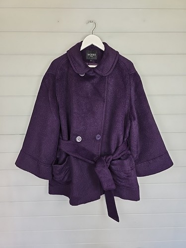 Hobbs alpaca wool coat purple - coat,