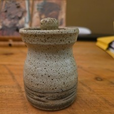 Andrew Hague Askrigg Studio Pottery  Stoneware Vase WITH LID. 