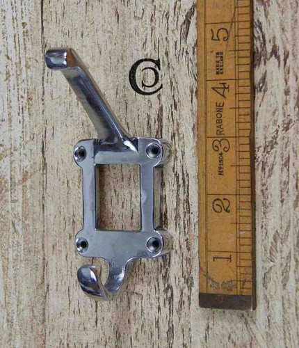 Chrome hat coat hook with - hat, &