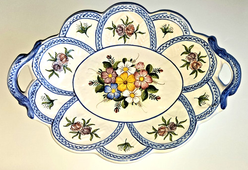 Vintage spanish pottery floral - vintage,