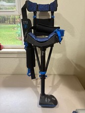iWALK 3.0 Hands Free Crutch Mobility Device Black Blue – Adjustable Nice Cond.
